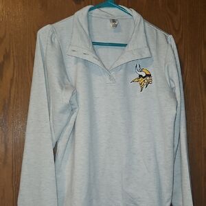 Women's Light Gray Sweater Vikings